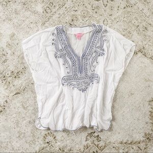 Lilly Pulitzer Ibiza Embellished Caftan Top L/XL